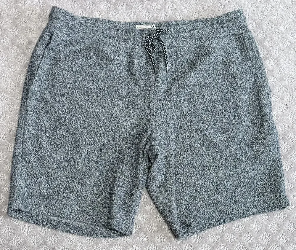 Faherty Knit Terry Shorts Men XL Freeport Sweatshort Marled Drawstring Texture